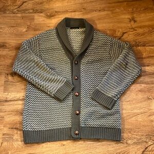 Filippo Novelli Made in Italy wool cardigan men’s shawl collar xl grey